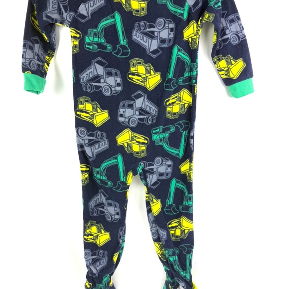 Just One You by Carter’s Boys 3T Construction Print Footed Sleeper Pajamas - Picture 4 of 8